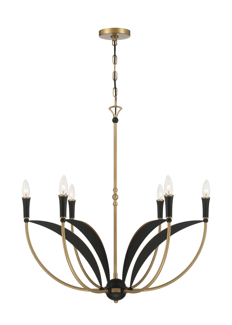 Six Light Chandelier<br /><span style="color:#4AB0CE;">Entrega: 4-10 dias en USA</span><br /><span style="color:#4AB0CE;font-size:60%;">PREGUNTE POR ENTREGA EN PANAMA</span><br />Collection: Miller<br />Finish: Legacy Brass
