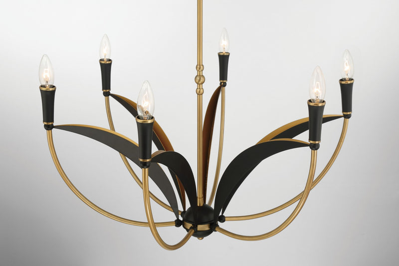 Six Light Chandelier<br /><span style="color:#4AB0CE;">Entrega: 4-10 dias en USA</span><br /><span style="color:#4AB0CE;font-size:60%;">PREGUNTE POR ENTREGA EN PANAMA</span><br />Collection: Miller<br />Finish: Legacy Brass