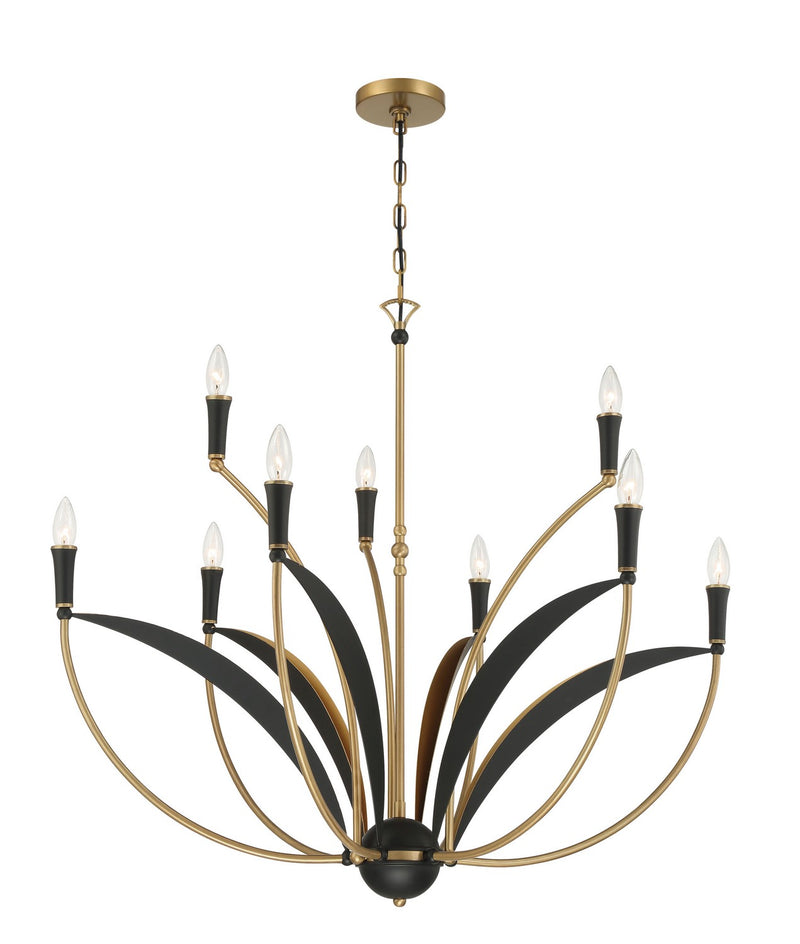 Nine Light Chandelier<br /><span style="color:#4AB0CE;">Entrega: 4-10 dias en USA</span><br /><span style="color:#4AB0CE;font-size:60%;">PREGUNTE POR ENTREGA EN PANAMA</span><br />Collection: Miller<br />Finish: Legacy Brass