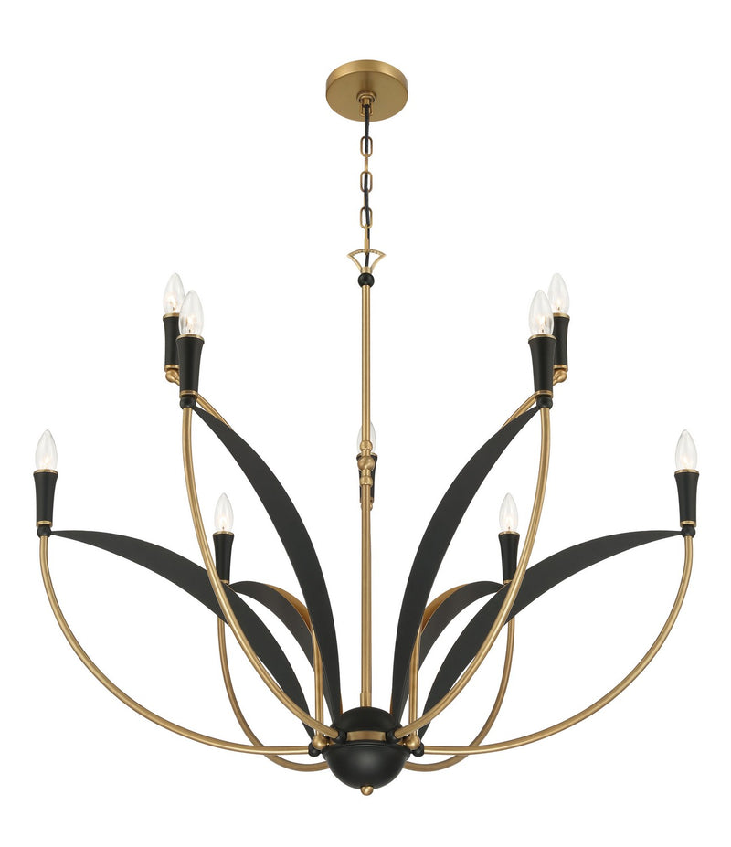 Nine Light Chandelier<br /><span style="color:#4AB0CE;">Entrega: 4-10 dias en USA</span><br /><span style="color:#4AB0CE;font-size:60%;">PREGUNTE POR ENTREGA EN PANAMA</span><br />Collection: Miller<br />Finish: Legacy Brass