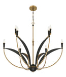 Nine Light Chandelier<br /><span style="color:#4AB0CE;">Entrega: 2-3 semanas en USA</span><br /><span style="color:#4AB0CE;font-size:60%;">PREGUNTE POR ENTREGA EN PANAMA</span><br />Collection: Miller<br />Finish: Legacy Brass