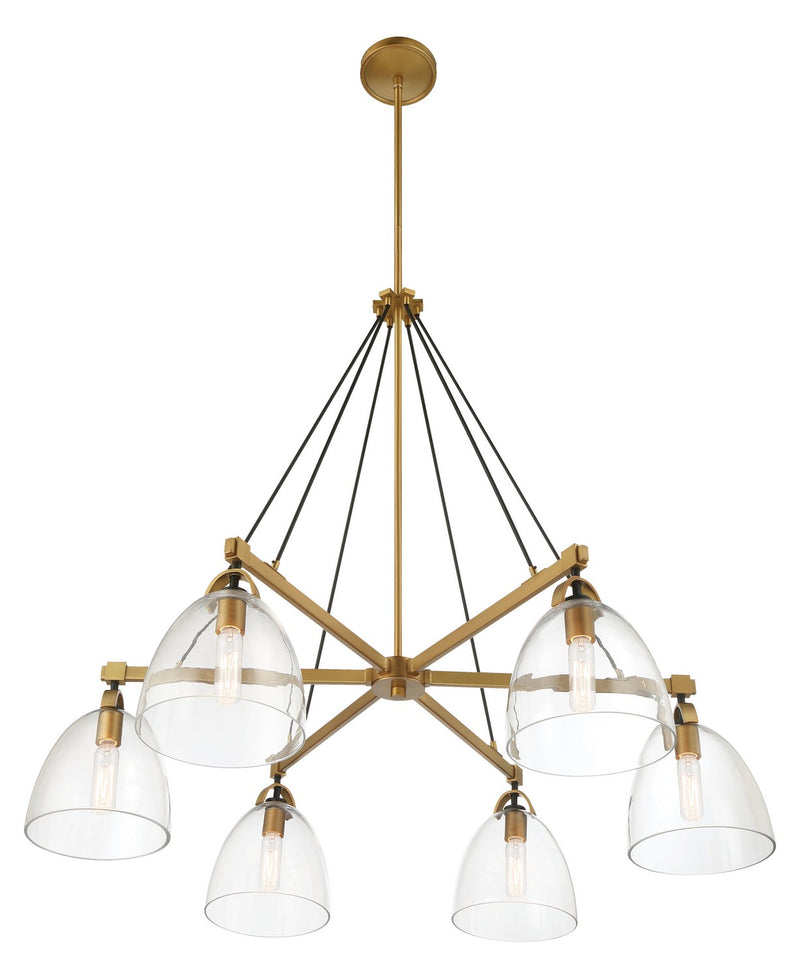Six Light Chandelier<br /><span style="color:#4AB0CE;">Entrega: 4-10 dias en USA</span><br /><span style="color:#4AB0CE;font-size:60%;">PREGUNTE POR ENTREGA EN PANAMA</span><br />Collection: Sommersby<br />Finish: Legacy Brass