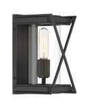 One Light Outdoor Wall Sconce<br /><span style="color:#4AB0CE;">Entrega: 4-10 dias en USA</span><br /><span style="color:#4AB0CE;font-size:60%;">PREGUNTE POR ENTREGA EN PANAMA</span><br />Collection: Rockhill<br />Finish: Dark Matte Black
