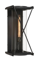One Light Outdoor Wall Sconce<br /><span style="color:#4AB0CE;">Entrega: 4-10 dias en USA</span><br /><span style="color:#4AB0CE;font-size:60%;">PREGUNTE POR ENTREGA EN PANAMA</span><br />Collection: Rockhill<br />Finish: Dark Matte Black