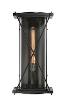 One Light Outdoor Wall Sconce<br /><span style="color:#4AB0CE;">Entrega: 4-10 dias en USA</span><br /><span style="color:#4AB0CE;font-size:60%;">PREGUNTE POR ENTREGA EN PANAMA</span><br />Collection: Rockhill<br />Finish: Dark Matte Black