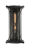 One Light Outdoor Wall Sconce<br /><span style="color:#4AB0CE;">Entrega: 4-10 dias en USA</span><br /><span style="color:#4AB0CE;font-size:60%;">PREGUNTE POR ENTREGA EN PANAMA</span><br />Collection: Rockhill<br />Finish: Dark Matte Black
