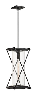 One Light Outdoor Pendant<br /><span style="color:#4AB0CE;">Entrega: 4-10 dias en USA</span><br /><span style="color:#4AB0CE;font-size:60%;">PREGUNTE POR ENTREGA EN PANAMA</span><br />Collection: Rockhill<br />Finish: Dark Matte Black