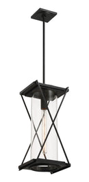 One Light Outdoor Pendant<br /><span style="color:#4AB0CE;">Entrega: 4-10 dias en USA</span><br /><span style="color:#4AB0CE;font-size:60%;">PREGUNTE POR ENTREGA EN PANAMA</span><br />Collection: Rockhill<br />Finish: Dark Matte Black
