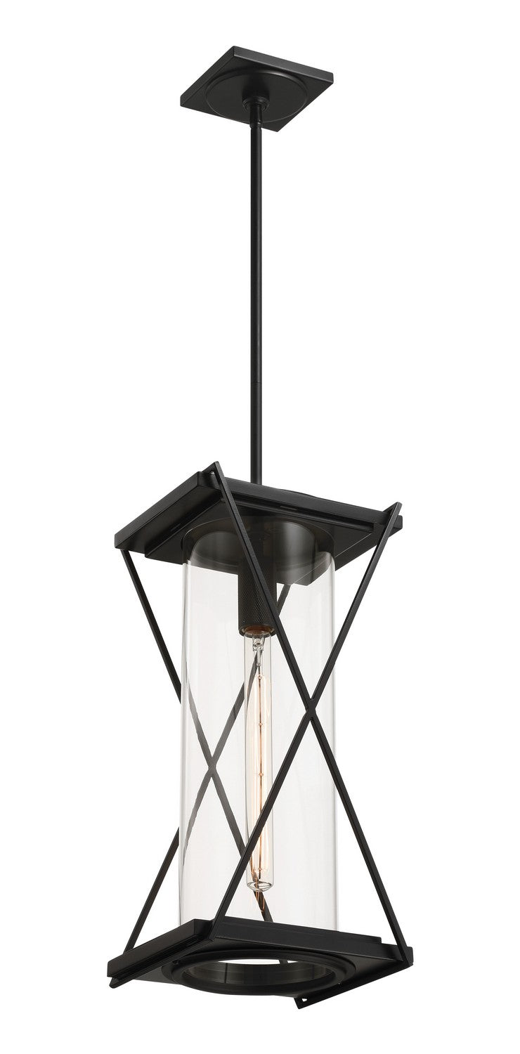 One Light Outdoor Pendant<br /><span style="color:#4AB0CE;">Entrega: 4-10 dias en USA</span><br /><span style="color:#4AB0CE;font-size:60%;">PREGUNTE POR ENTREGA EN PANAMA</span><br />Collection: Rockhill<br />Finish: Dark Matte Black