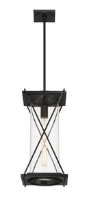 One Light Outdoor Pendant<br /><span style="color:#4AB0CE;">Entrega: 4-10 dias en USA</span><br /><span style="color:#4AB0CE;font-size:60%;">PREGUNTE POR ENTREGA EN PANAMA</span><br />Collection: Rockhill<br />Finish: Dark Matte Black