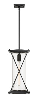 One Light Outdoor Pendant<br /><span style="color:#4AB0CE;">Entrega: 4-10 dias en USA</span><br /><span style="color:#4AB0CE;font-size:60%;">PREGUNTE POR ENTREGA EN PANAMA</span><br />Collection: Rockhill<br />Finish: Dark Matte Black
