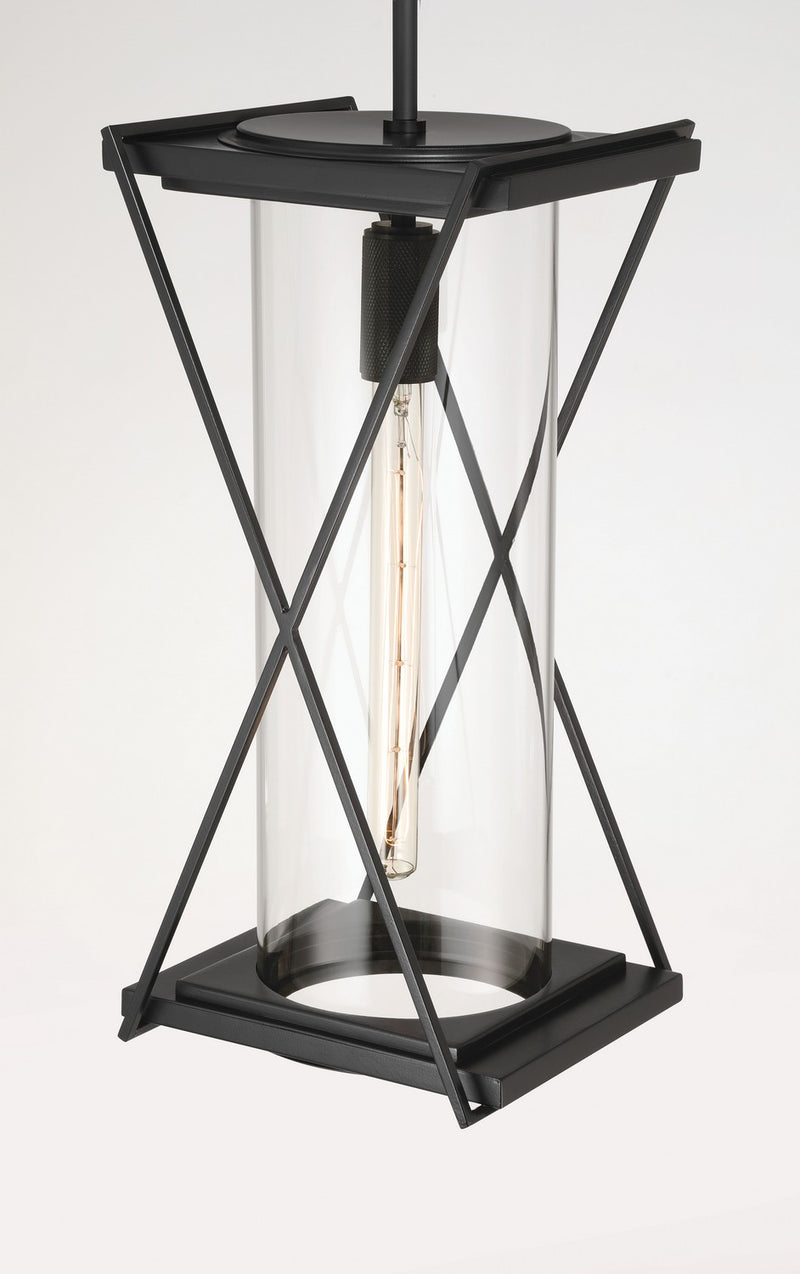 One Light Outdoor Pendant<br /><span style="color:#4AB0CE;">Entrega: 4-10 dias en USA</span><br /><span style="color:#4AB0CE;font-size:60%;">PREGUNTE POR ENTREGA EN PANAMA</span><br />Collection: Rockhill<br />Finish: Dark Matte Black