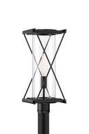 One Light Outdoor Post Mount<br /><span style="color:#4AB0CE;">Entrega: 4-10 dias en USA</span><br /><span style="color:#4AB0CE;font-size:60%;">PREGUNTE POR ENTREGA EN PANAMA</span><br />Collection: Rockhill<br />Finish: Dark Matte Black