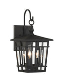 Three Light Outdoor Wall Sconce<br /><span style="color:#4AB0CE;">Entrega: 4-10 dias en USA</span><br /><span style="color:#4AB0CE;font-size:60%;">PREGUNTE POR ENTREGA EN PANAMA</span><br />Collection: Fieldstone<br />Finish: Sand Coal Black