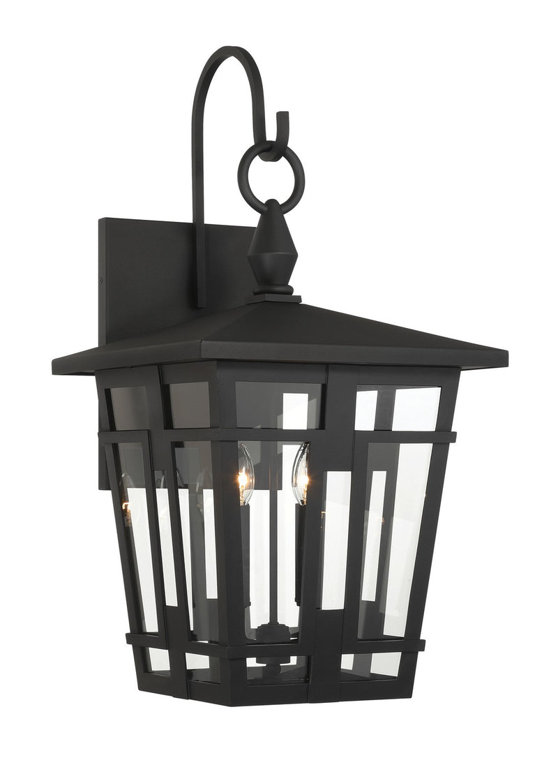 Four Light Outdoor Wall Sconce<br /><span style="color:#4AB0CE;">Entrega: 4-10 dias en USA</span><br /><span style="color:#4AB0CE;font-size:60%;">PREGUNTE POR ENTREGA EN PANAMA</span><br />Collection: Fieldstone<br />Finish: Sand Coal Black