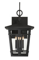 Four Light Outdoor Wall Sconce<br /><span style="color:#4AB0CE;">Entrega: 4-10 dias en USA</span><br /><span style="color:#4AB0CE;font-size:60%;">PREGUNTE POR ENTREGA EN PANAMA</span><br />Collection: Fieldstone<br />Finish: Sand Coal Black