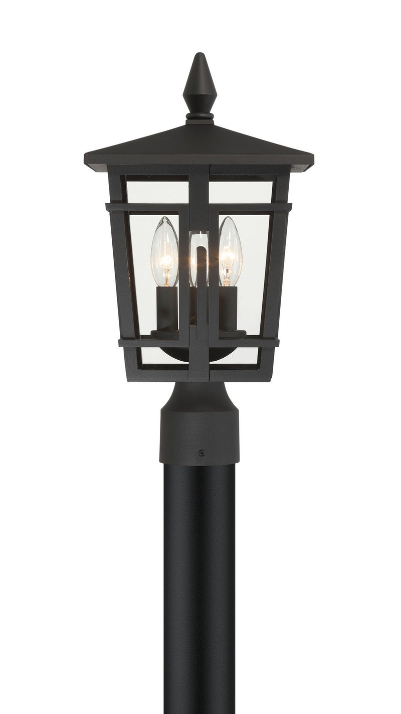Minka-Lavery - 77905-66 - Three Light Outdoor Post Mount - Fieldstone - Sand Coal Black