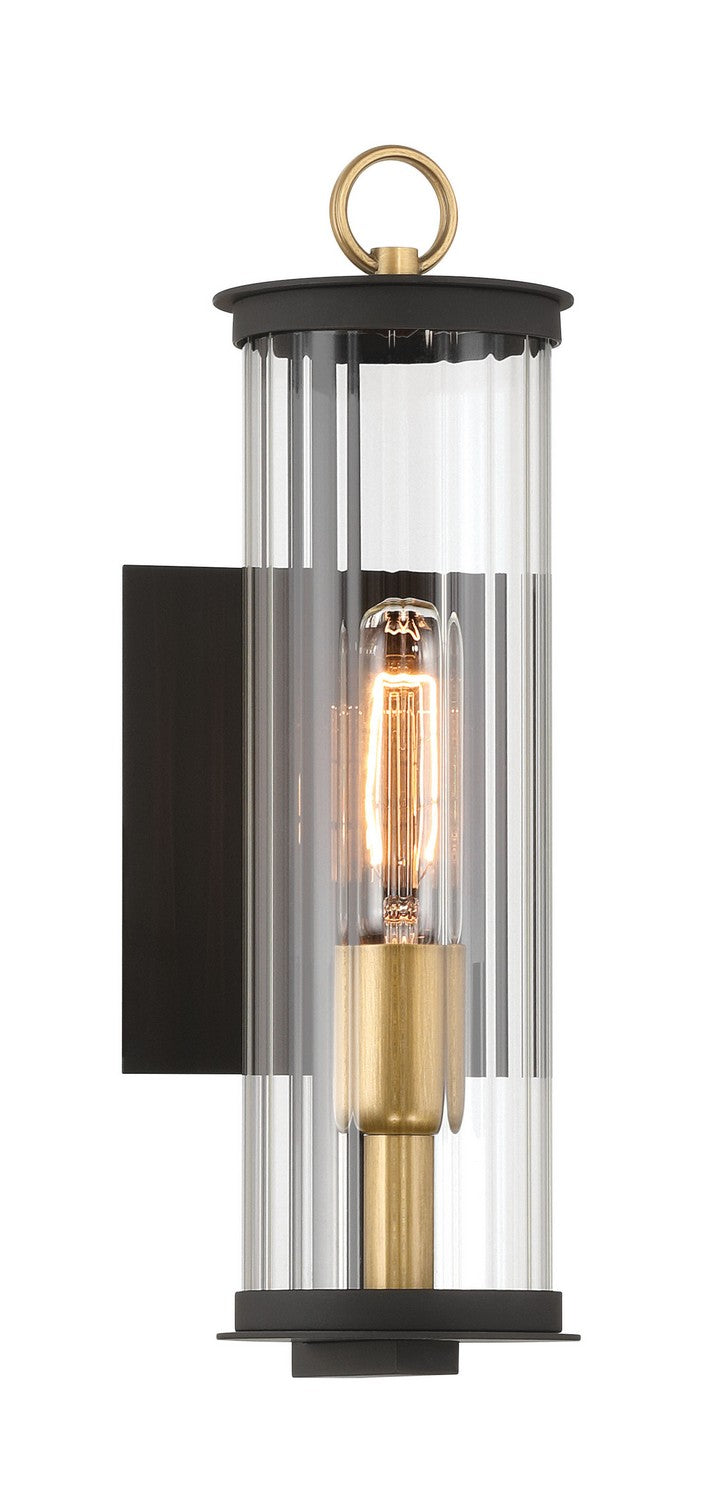 One Light Outdoor Wall Sconce<br /><span style="color:#4AB0CE;">Entrega: 4-10 dias en USA</span><br /><span style="color:#4AB0CE;font-size:60%;">PREGUNTE POR ENTREGA EN PANAMA</span><br />Collection: Cara<br />Finish: Dark Matte Black