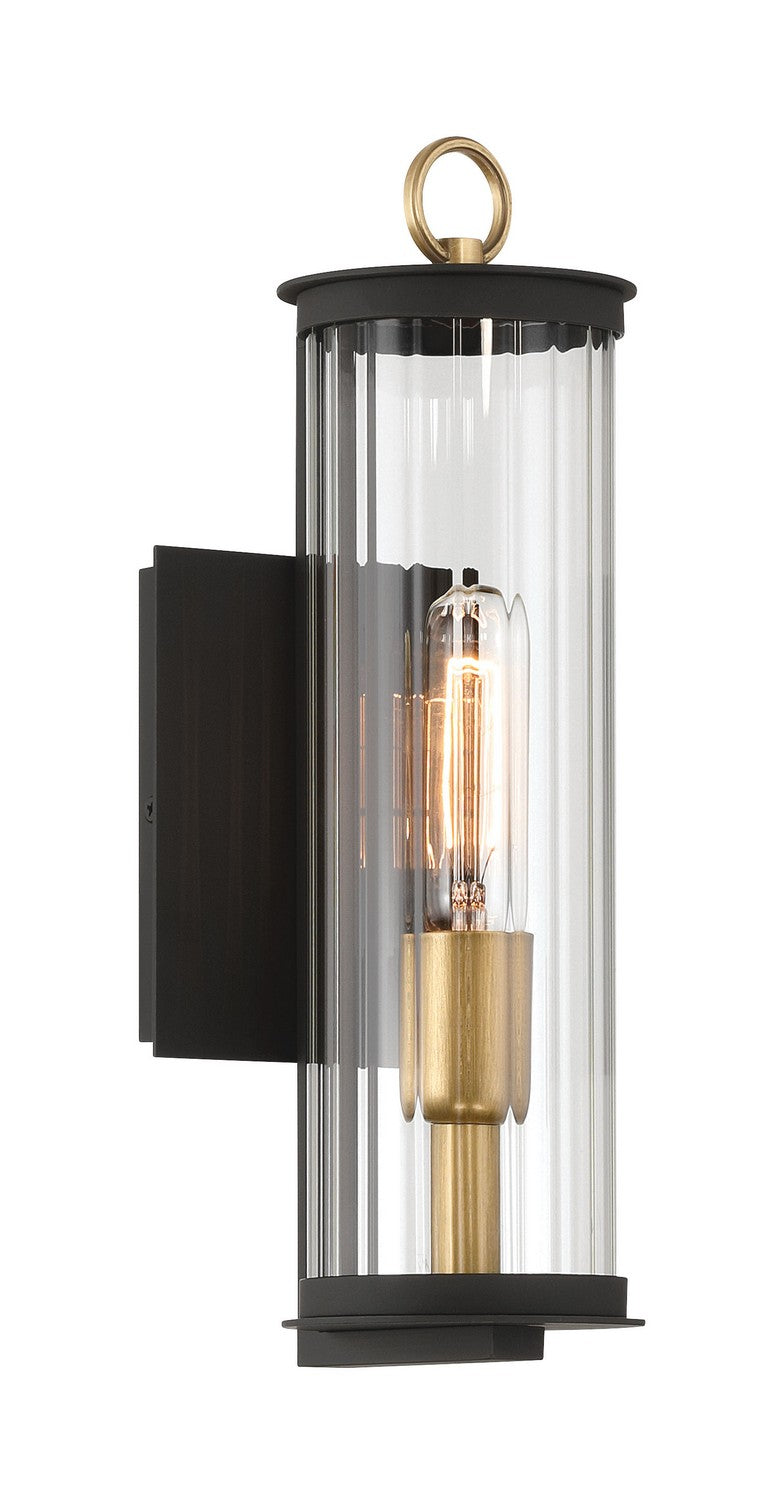 One Light Outdoor Wall Sconce<br /><span style="color:#4AB0CE;">Entrega: 4-10 dias en USA</span><br /><span style="color:#4AB0CE;font-size:60%;">PREGUNTE POR ENTREGA EN PANAMA</span><br />Collection: Cara<br />Finish: Dark Matte Black