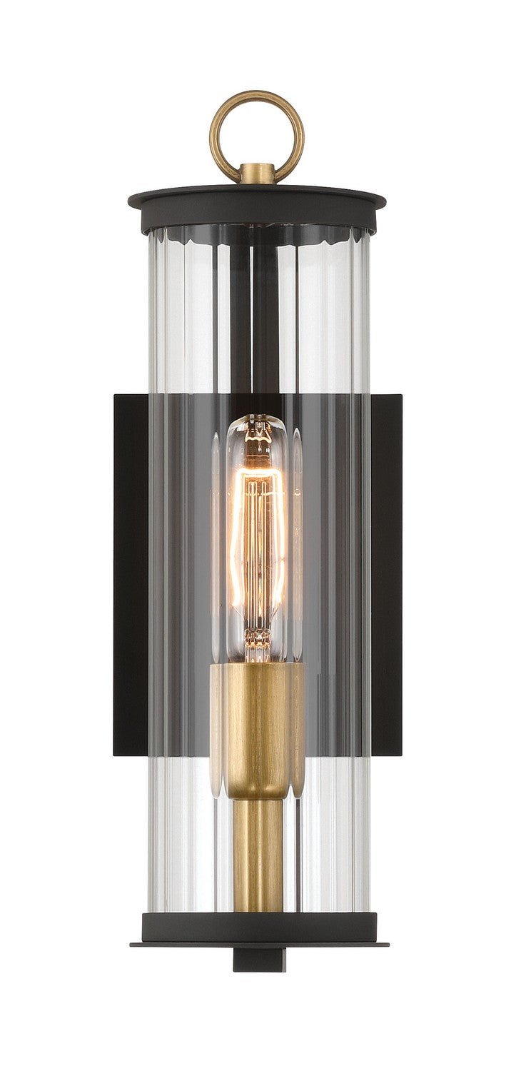 One Light Outdoor Wall Sconce<br /><span style="color:#4AB0CE;">Entrega: 4-10 dias en USA</span><br /><span style="color:#4AB0CE;font-size:60%;">PREGUNTE POR ENTREGA EN PANAMA</span><br />Collection: Cara<br />Finish: Dark Matte Black