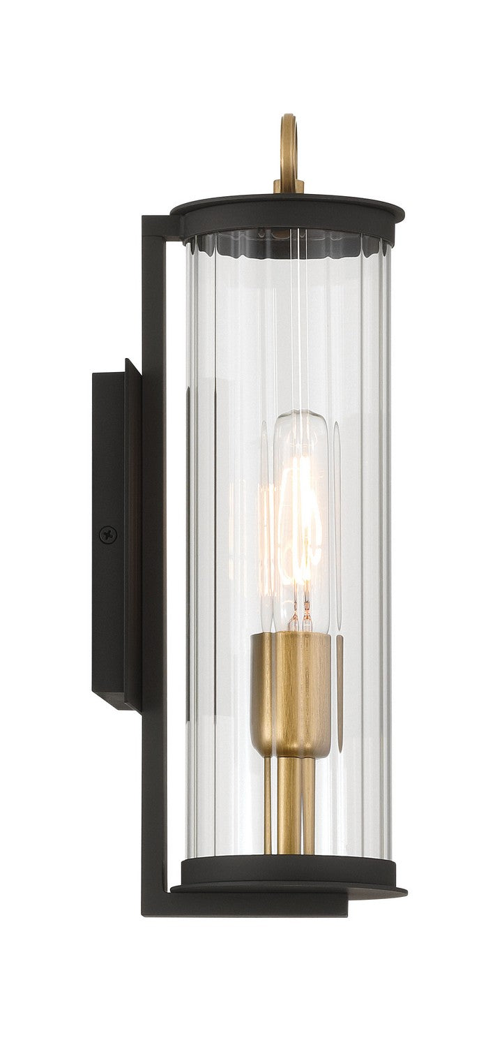 One Light Outdoor Wall Sconce<br /><span style="color:#4AB0CE;">Entrega: 4-10 dias en USA</span><br /><span style="color:#4AB0CE;font-size:60%;">PREGUNTE POR ENTREGA EN PANAMA</span><br />Collection: Cara<br />Finish: Dark Matte Black