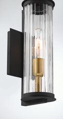 One Light Outdoor Wall Sconce<br /><span style="color:#4AB0CE;">Entrega: 4-10 dias en USA</span><br /><span style="color:#4AB0CE;font-size:60%;">PREGUNTE POR ENTREGA EN PANAMA</span><br />Collection: Cara<br />Finish: Dark Matte Black