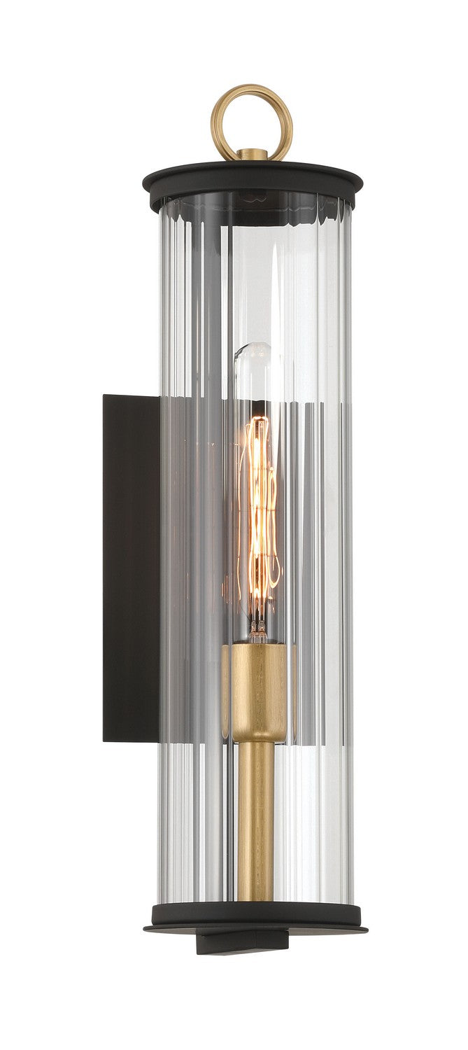 One Light Outdoor Wall Sconce<br /><span style="color:#4AB0CE;">Entrega: 4-10 dias en USA</span><br /><span style="color:#4AB0CE;font-size:60%;">PREGUNTE POR ENTREGA EN PANAMA</span><br />Collection: Cara<br />Finish: Dark Matte Black