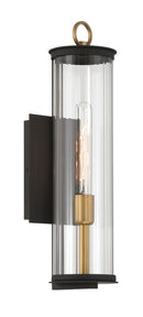 One Light Outdoor Wall Sconce<br /><span style="color:#4AB0CE;">Entrega: 4-10 dias en USA</span><br /><span style="color:#4AB0CE;font-size:60%;">PREGUNTE POR ENTREGA EN PANAMA</span><br />Collection: Cara<br />Finish: Dark Matte Black