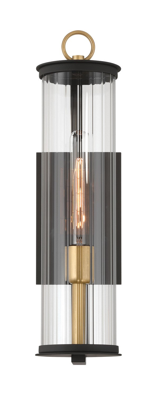One Light Outdoor Wall Sconce<br /><span style="color:#4AB0CE;">Entrega: 4-10 dias en USA</span><br /><span style="color:#4AB0CE;font-size:60%;">PREGUNTE POR ENTREGA EN PANAMA</span><br />Collection: Cara<br />Finish: Dark Matte Black