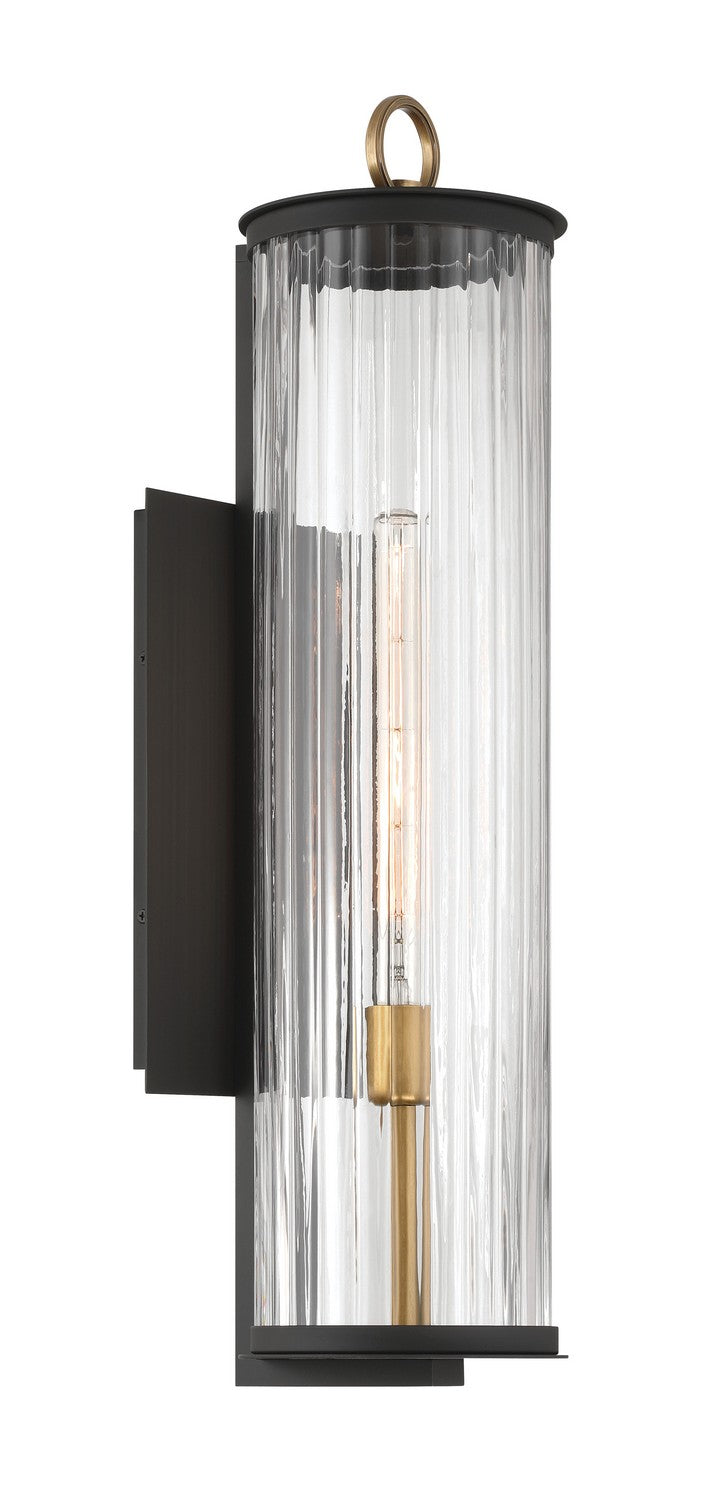 One Light Outdoor Wall Sconce<br /><span style="color:#4AB0CE;">Entrega: 4-10 dias en USA</span><br /><span style="color:#4AB0CE;font-size:60%;">PREGUNTE POR ENTREGA EN PANAMA</span><br />Collection: Cara<br />Finish: Dark Matte Black