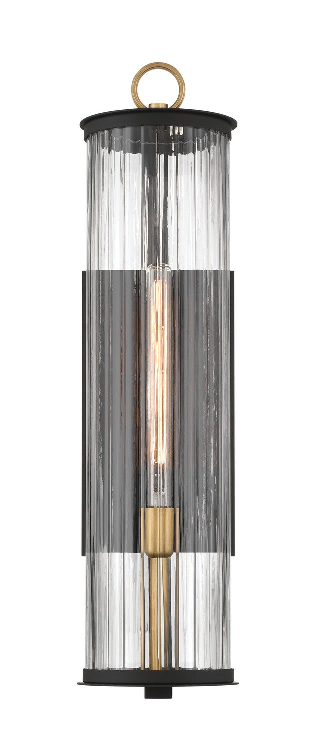 One Light Outdoor Wall Sconce<br /><span style="color:#4AB0CE;">Entrega: 4-10 dias en USA</span><br /><span style="color:#4AB0CE;font-size:60%;">PREGUNTE POR ENTREGA EN PANAMA</span><br />Collection: Cara<br />Finish: Dark Matte Black