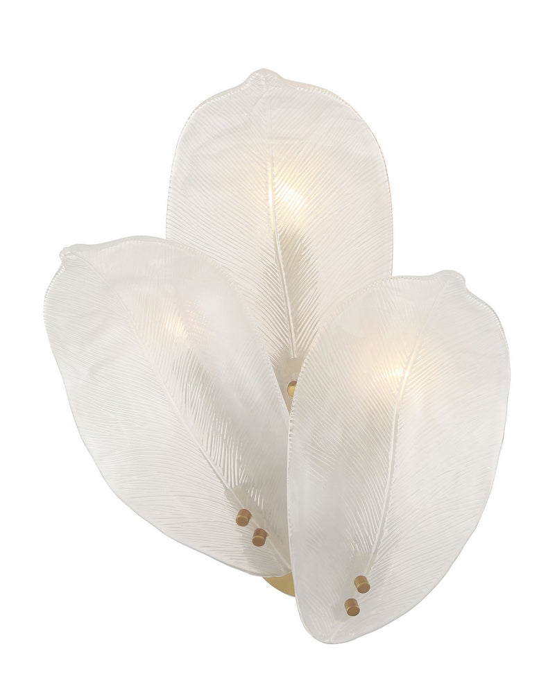 Three Light Wall Sconce<br /><span style="color:#4AB0CE;">Entrega: 4-10 dias en USA</span><br /><span style="color:#4AB0CE;font-size:60%;">PREGUNTE POR ENTREGA EN PANAMA</span><br />Collection: Orchid<br />Finish: Legacy Brass