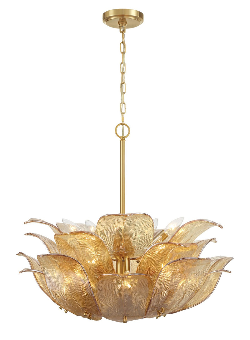 Ten Light Pendant<br /><span style="color:#4AB0CE;">Entrega: 4-10 dias en USA</span><br /><span style="color:#4AB0CE;font-size:60%;">PREGUNTE POR ENTREGA EN PANAMA</span><br />Collection: Orchid<br />Finish: Legacy Brass