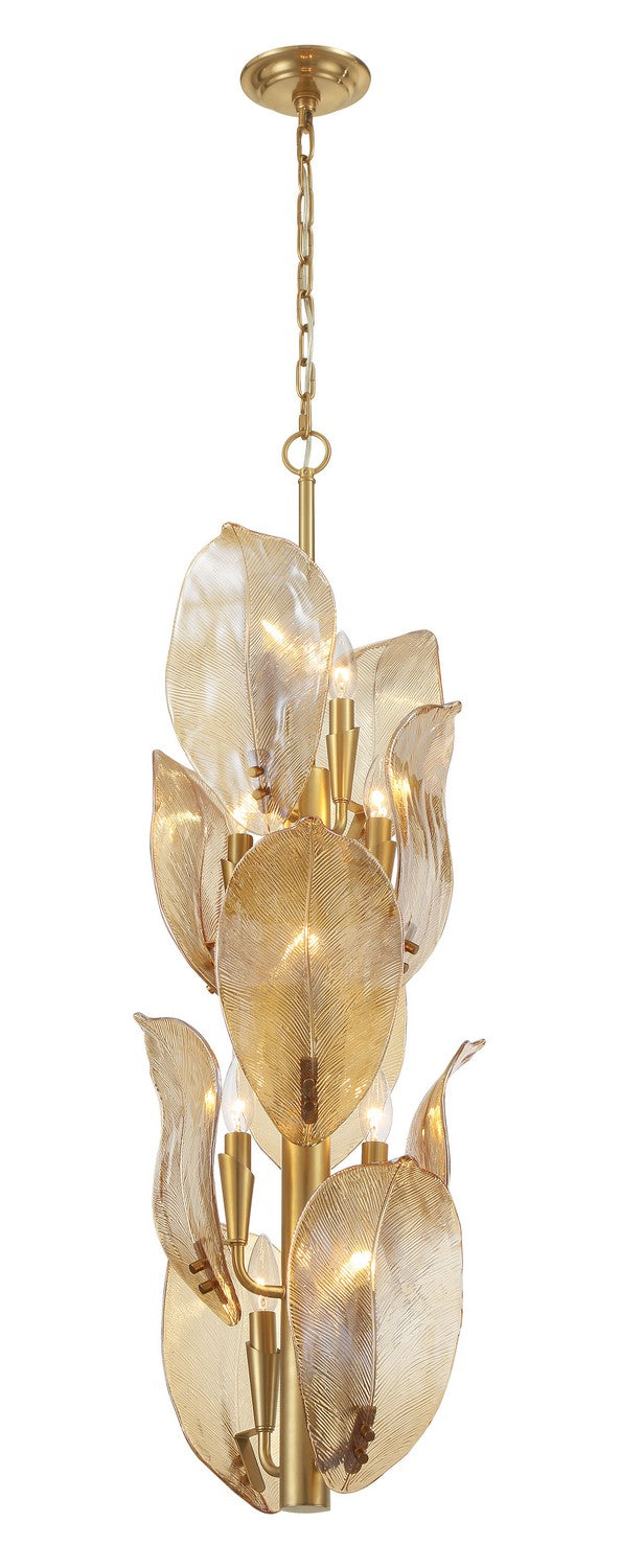 Ten Light Pendant<br /><span style="color:#4AB0CE;">Entrega: 4-10 dias en USA</span><br /><span style="color:#4AB0CE;font-size:60%;">PREGUNTE POR ENTREGA EN PANAMA</span><br />Collection: Orchid<br />Finish: Legacy Brass
