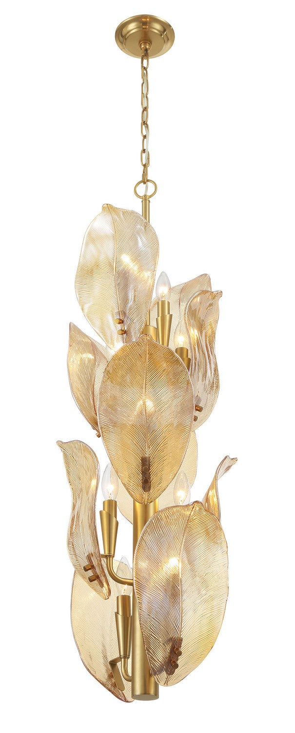 Ten Light Pendant<br /><span style="color:#4AB0CE;">Entrega: 4-10 dias en USA</span><br /><span style="color:#4AB0CE;font-size:60%;">PREGUNTE POR ENTREGA EN PANAMA</span><br />Collection: Orchid<br />Finish: Legacy Brass
