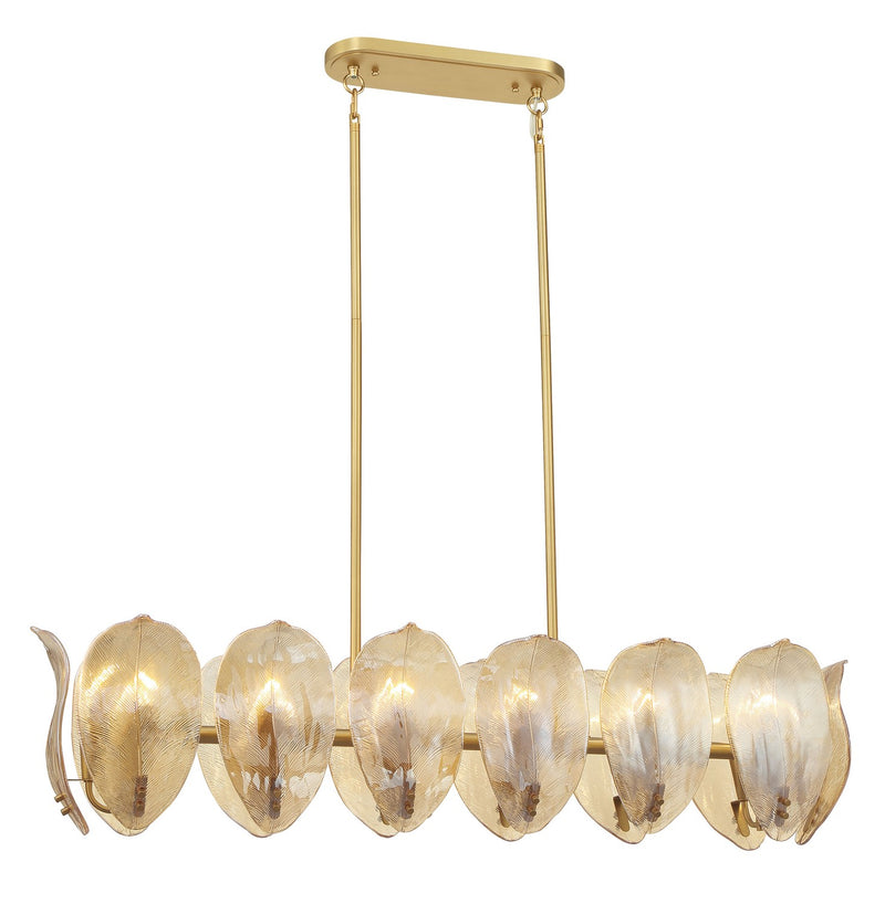 14 Light Island Pendant<br /><span style="color:#4AB0CE;">Entrega: 4-10 dias en USA</span><br /><span style="color:#4AB0CE;font-size:60%;">PREGUNTE POR ENTREGA EN PANAMA</span><br />Collection: Orchid<br />Finish: Legacy Brass