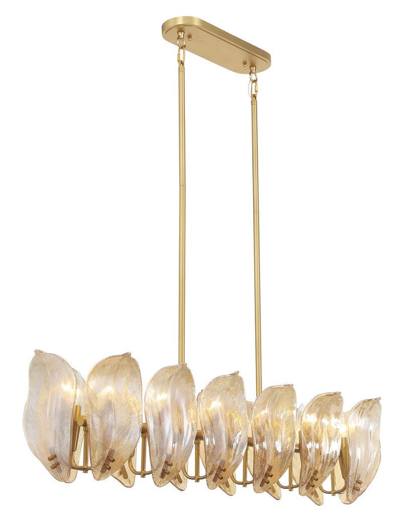 14 Light Island Pendant<br /><span style="color:#4AB0CE;">Entrega: 4-10 dias en USA</span><br /><span style="color:#4AB0CE;font-size:60%;">PREGUNTE POR ENTREGA EN PANAMA</span><br />Collection: Orchid<br />Finish: Legacy Brass