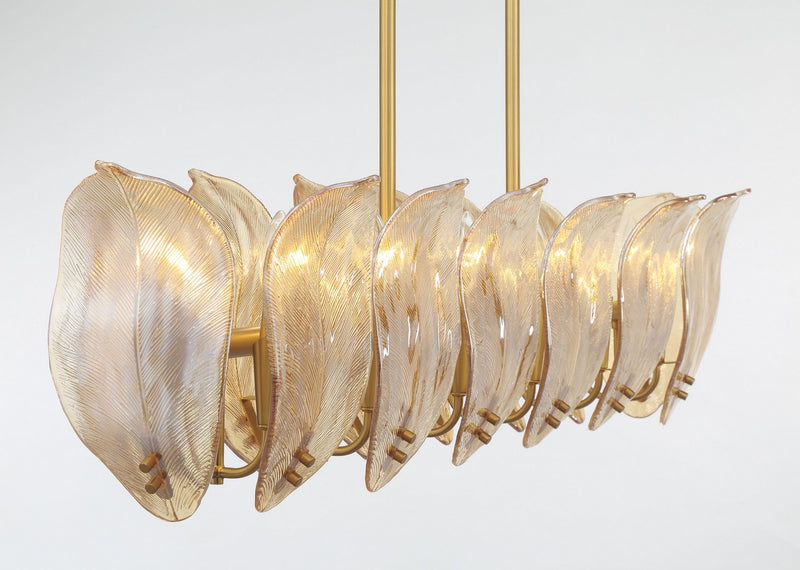 Metropolitan - N2217-A-732 - 14 Light Island Pendant - Orchid - Legacy Brass