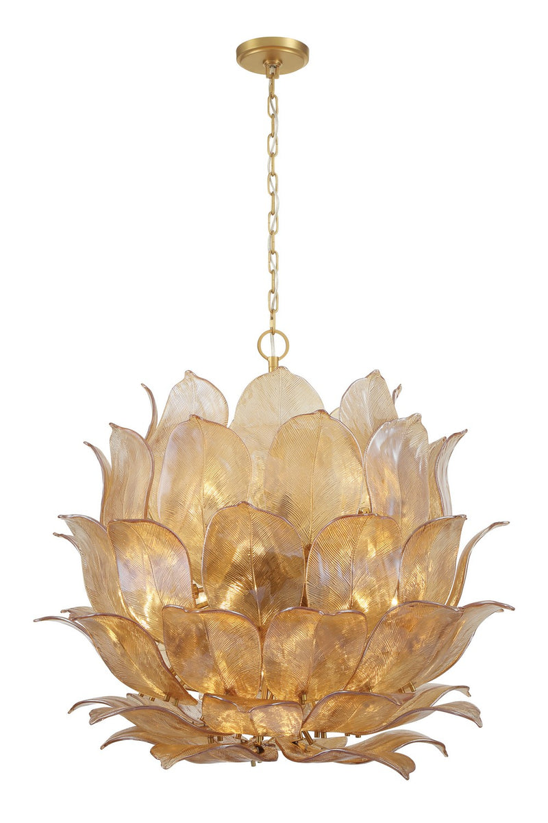 24 Light Pendant<br /><span style="color:#4AB0CE;">Entrega: 4-10 dias en USA</span><br /><span style="color:#4AB0CE;font-size:60%;">PREGUNTE POR ENTREGA EN PANAMA</span><br />Collection: Orchid<br />Finish: Legacy Brass