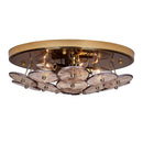 Five Light Flush Mount<br /><span style="color:#4AB0CE;">Entrega: 4-10 dias en USA</span><br /><span style="color:#4AB0CE;font-size:60%;">PREGUNTE POR ENTREGA EN PANAMA</span><br />Collection: HORTENSIA<br />Finish: Polished Winter Brass