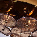 Five Light Flush Mount<br /><span style="color:#4AB0CE;">Entrega: 4-10 dias en USA</span><br /><span style="color:#4AB0CE;font-size:60%;">PREGUNTE POR ENTREGA EN PANAMA</span><br />Collection: HORTENSIA<br />Finish: Polished Winter Brass