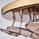 Five Light Pendant<br /><span style="color:#4AB0CE;">Entrega: 4-10 dias en USA</span><br /><span style="color:#4AB0CE;font-size:60%;">PREGUNTE POR ENTREGA EN PANAMA</span><br />Collection: HORTENSIA<br />Finish: Polished Winter Brass