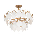 Four Light Semi Flush Mount<br /><span style="color:#4AB0CE;">Entrega: 4-10 dias en USA</span><br /><span style="color:#4AB0CE;font-size:60%;">PREGUNTE POR ENTREGA EN PANAMA</span><br />Collection: MANTA<br />Finish: Modern Gold