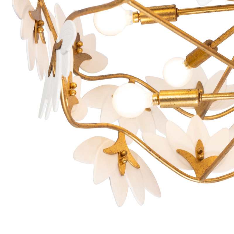 11 Light Chandelier<br /><span style="color:#4AB0CE;">Entrega: 1-2 semanas en USA</span><br /><span style="color:#4AB0CE;font-size:60%;">PREGUNTE POR ENTREGA EN PANAMA</span><br />Collection: BLOOM<br />Finish: Oxidized Gold Leaf