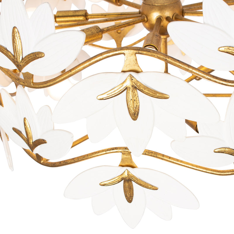 Kalco - 525656OL - 11 Light Chandelier - BLOOM - Oxidized Gold Leaf