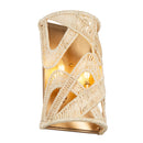 Two Light Wall Sconce<br /><span style="color:#4AB0CE;">Entrega: 4-10 dias en USA</span><br /><span style="color:#4AB0CE;font-size:60%;">PREGUNTE POR ENTREGA EN PANAMA</span><br />Collection: SOGA<br />Finish: Modern Gold And White