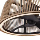 24"Ceiling Fan<br /><span style="color:#4AB0CE;">Entrega: 4-10 dias en USA</span><br /><span style="color:#4AB0CE;font-size:60%;">PREGUNTE POR ENTREGA EN PANAMA</span><br />Collection: Isla<br />Finish: Matte Black/Braided Rope