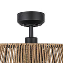24"Ceiling Fan<br /><span style="color:#4AB0CE;">Entrega: 4-10 dias en USA</span><br /><span style="color:#4AB0CE;font-size:60%;">PREGUNTE POR ENTREGA EN PANAMA</span><br />Collection: Isla<br />Finish: Matte Black/Braided Rope
