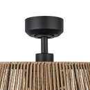 24"Ceiling Fan<br /><span style="color:#4AB0CE;">Entrega: 4-10 dias en USA</span><br /><span style="color:#4AB0CE;font-size:60%;">PREGUNTE POR ENTREGA EN PANAMA</span><br />Collection: Isla<br />Finish: Matte Black/Braided Rope