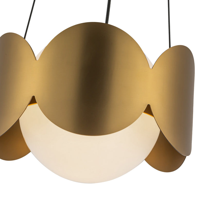 Kuzco Lighting - CH59810-BG/OP - One Light Chandelier - Ciel - Brushed Gold/Opal Glass